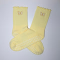 Yellow Butterfly Grip Socks